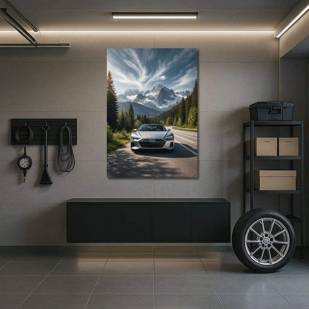 Audi E Tron GT Alpine Mountain Road – Wall Art