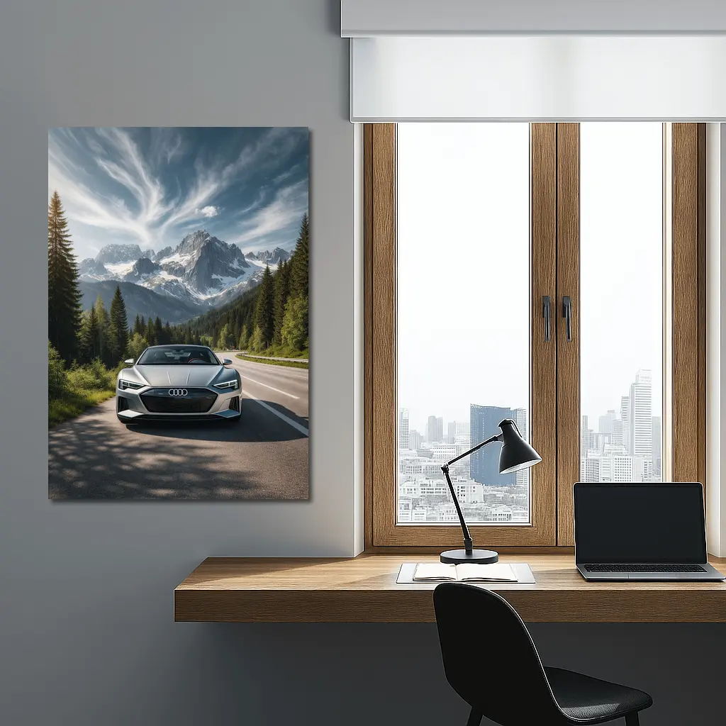 Audi E Tron GT Alpine Mountain Road – Wall Art