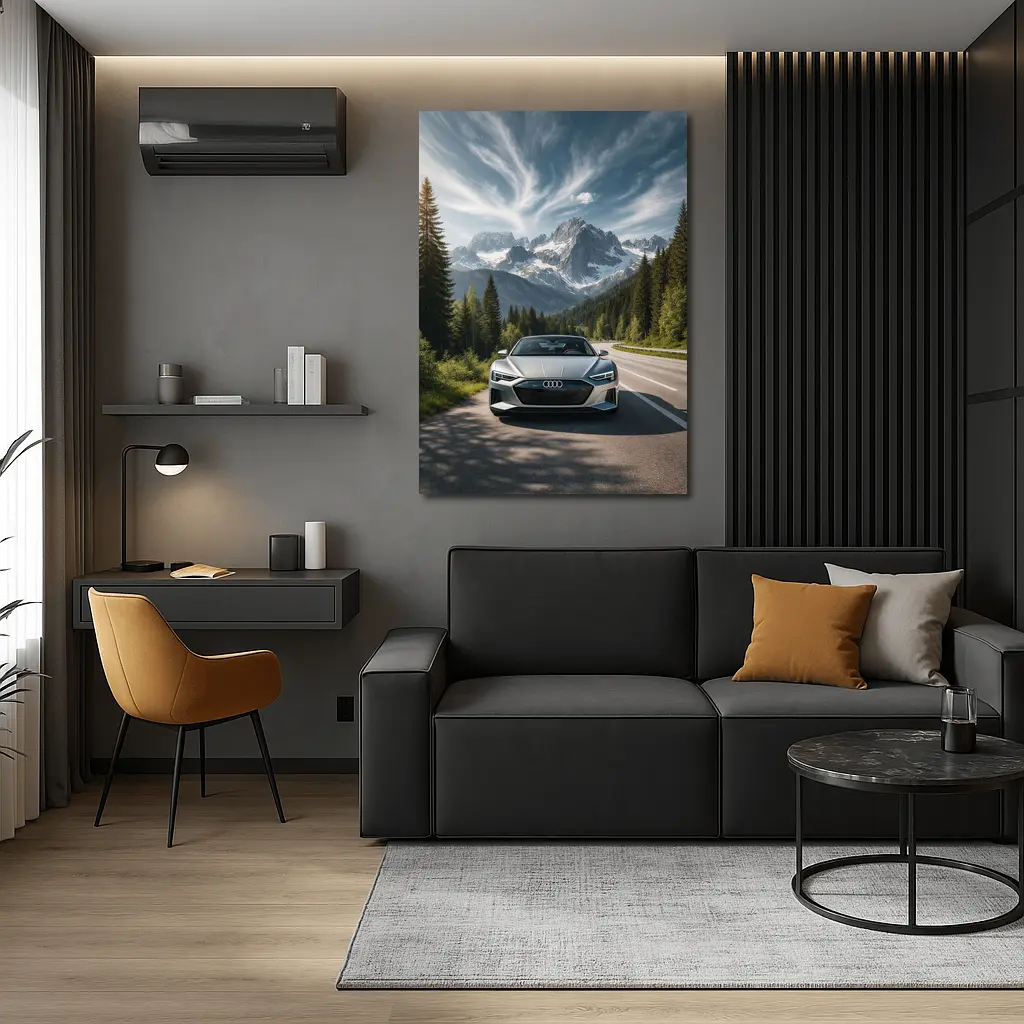 Audi E Tron GT Alpine Mountain Road – Wall Art