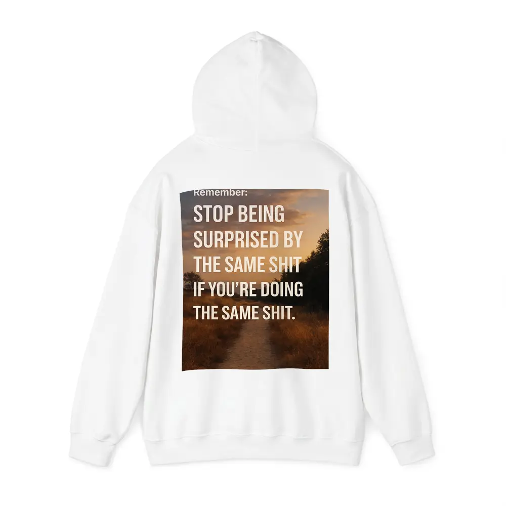 Stop Being Surprised Motivational Quote Sunset Path – Hoodies