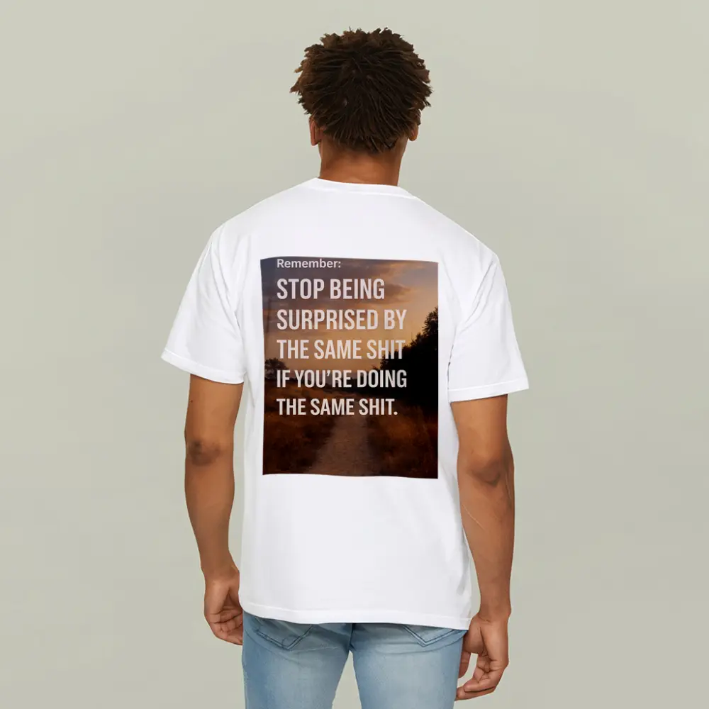 Stop Being Surprised Motivational Quote Sunset Path – T-Shirts