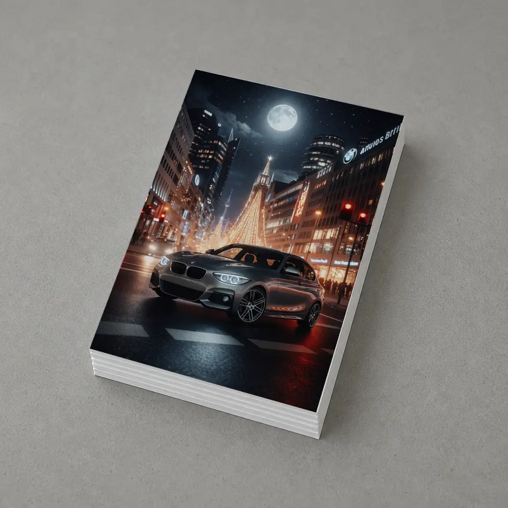 BMW 1 Series Night City Street Scene – Postcards