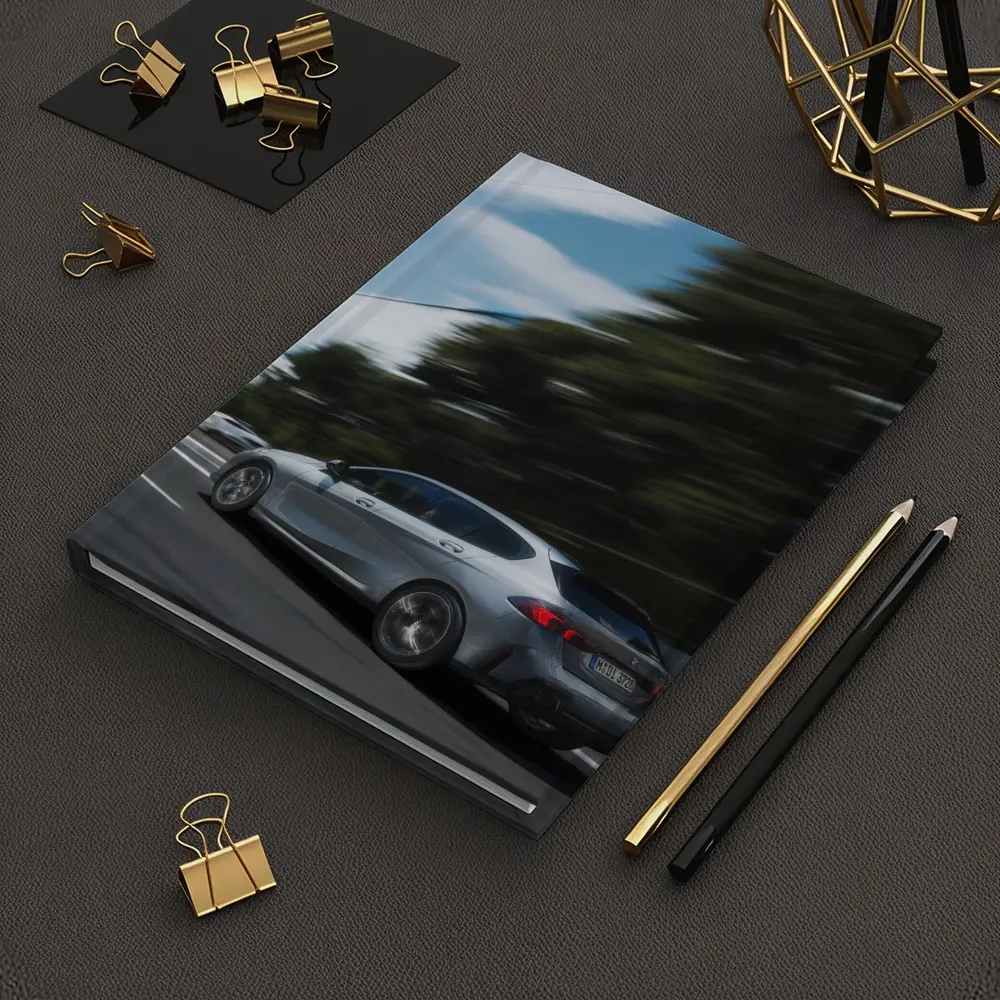 BMW 1 Series Grey Hatchback On Road – Notebooks