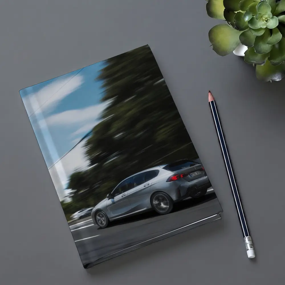 BMW 1 Series Grey Hatchback On Road – Notebooks