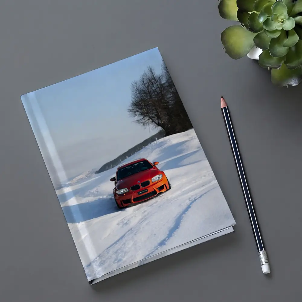 BMW 1M Coupe Orange Snow Winter Drive – Notebooks