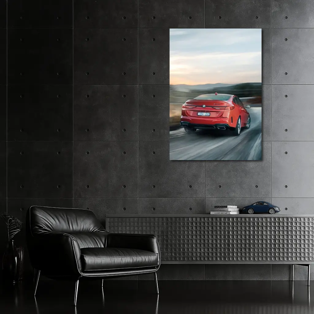 BMW 2 Gran Coupe Red Road Speed – Wall Art