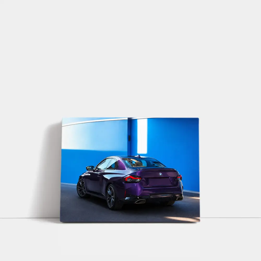 BMW 2 Series Coupe Purple Blue Wall – Wall Art