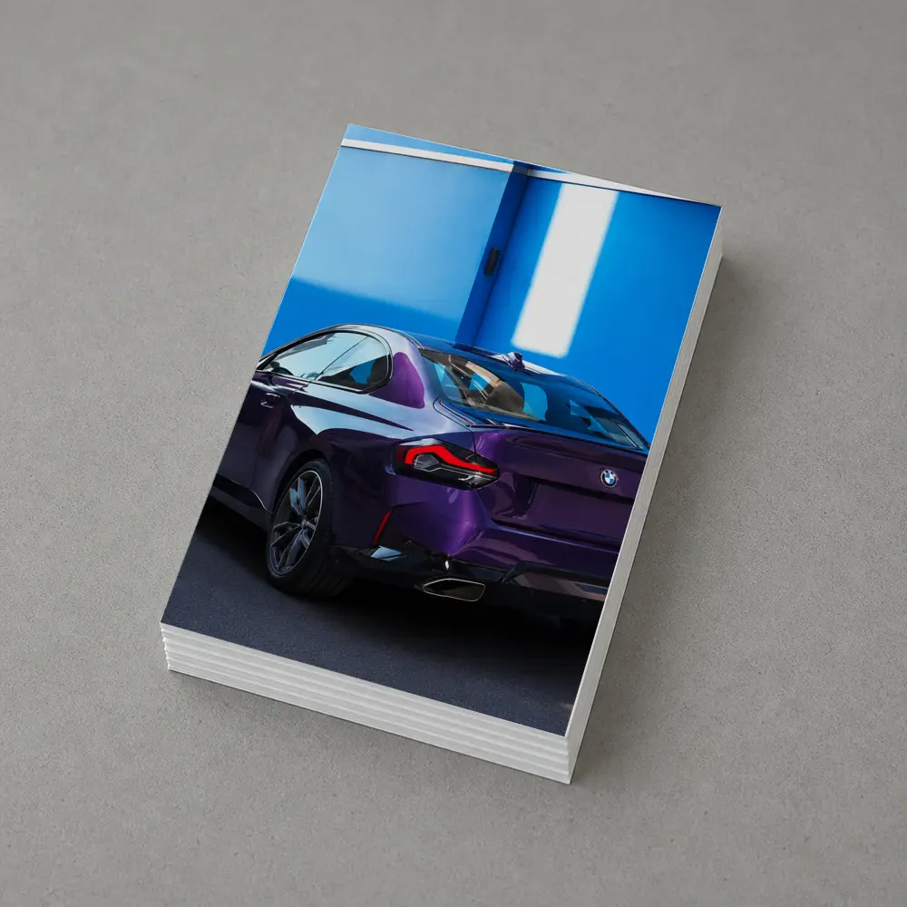 BMW 2 Series Coupe Purple Blue Wall – Postcards