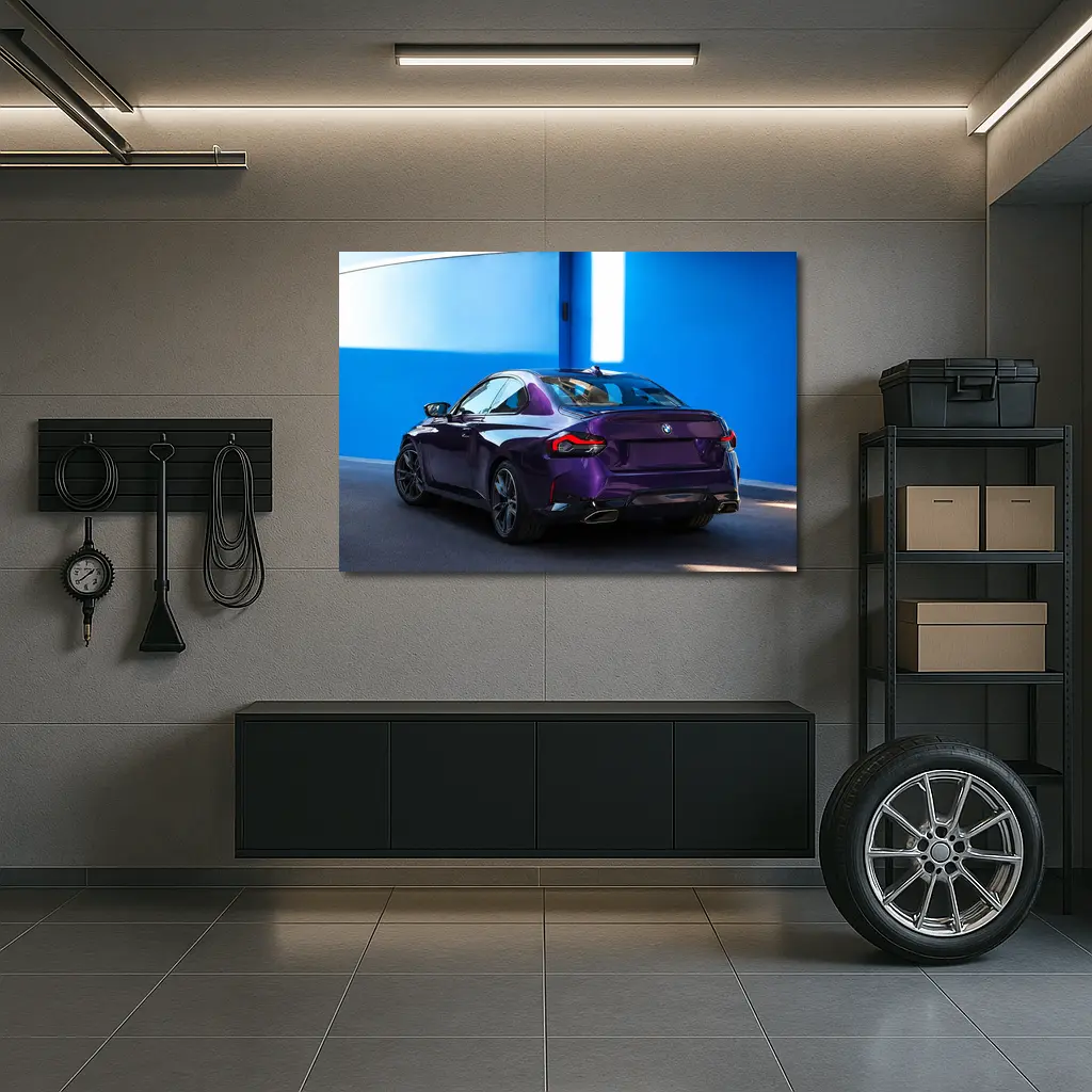 BMW 2 Series Coupe Purple Blue Wall – Wall Art