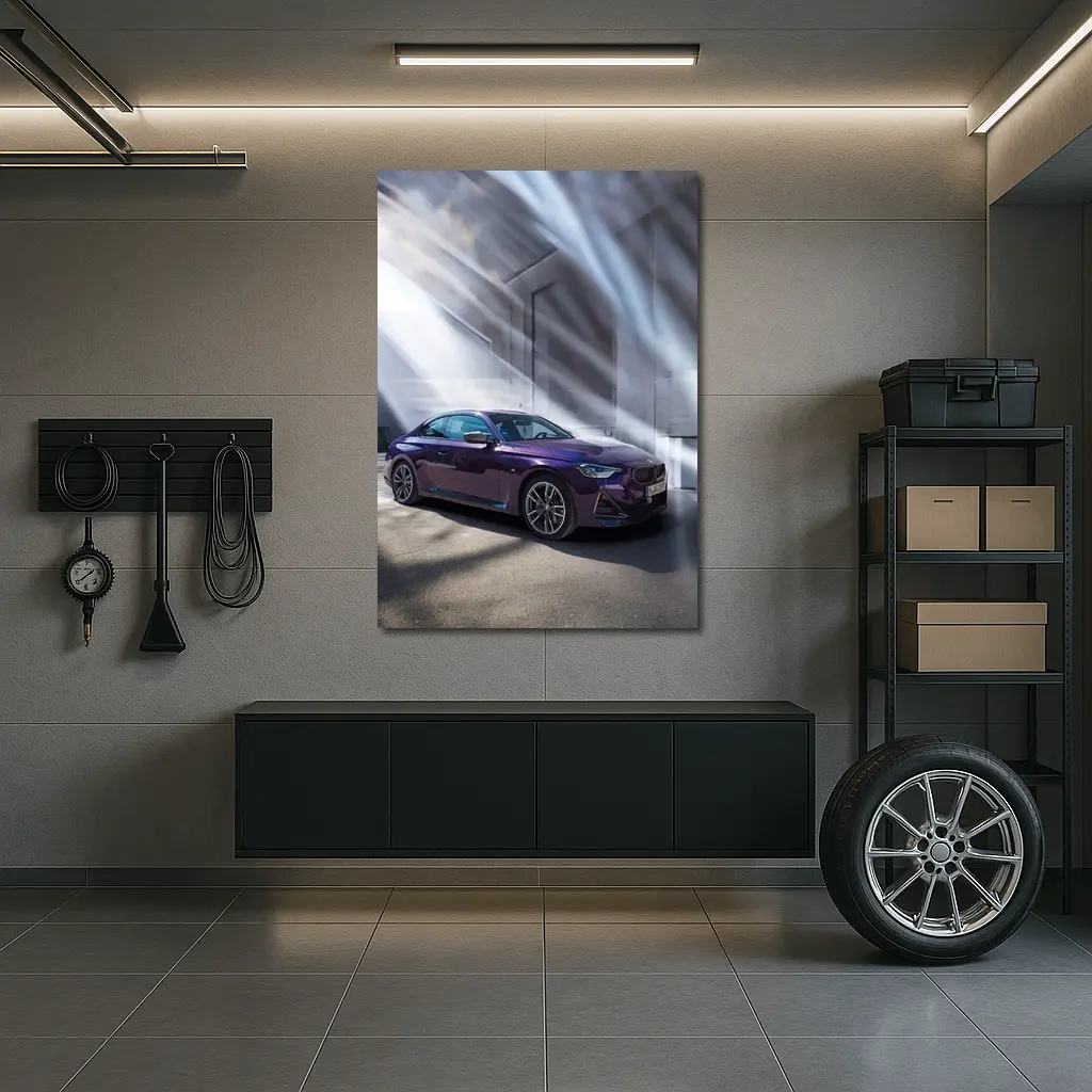 BMW 2 Series Coupe Purple Indoor Light – Wall Art