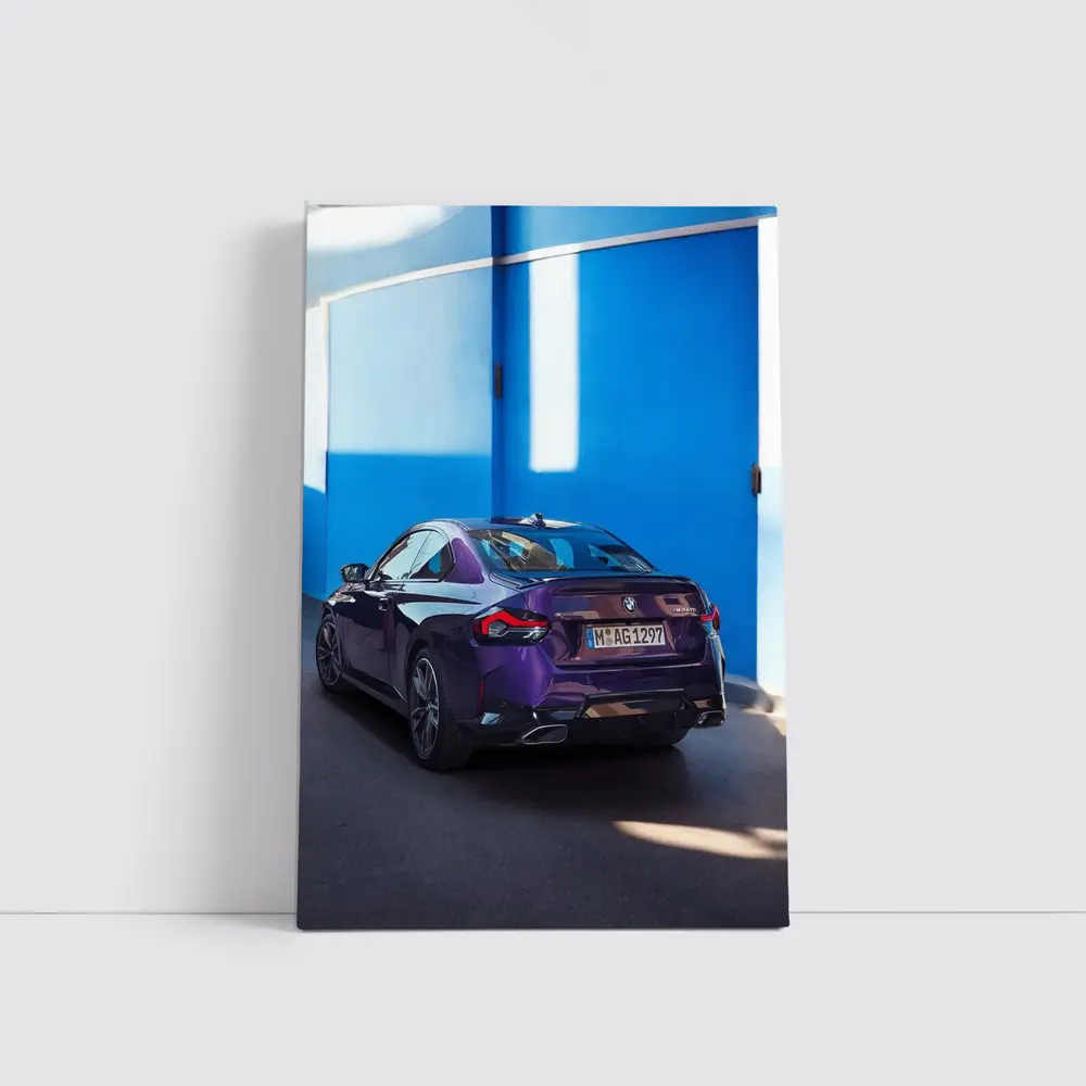 BMW 2 Series Coupe Purple Blue Wall – Wall Art