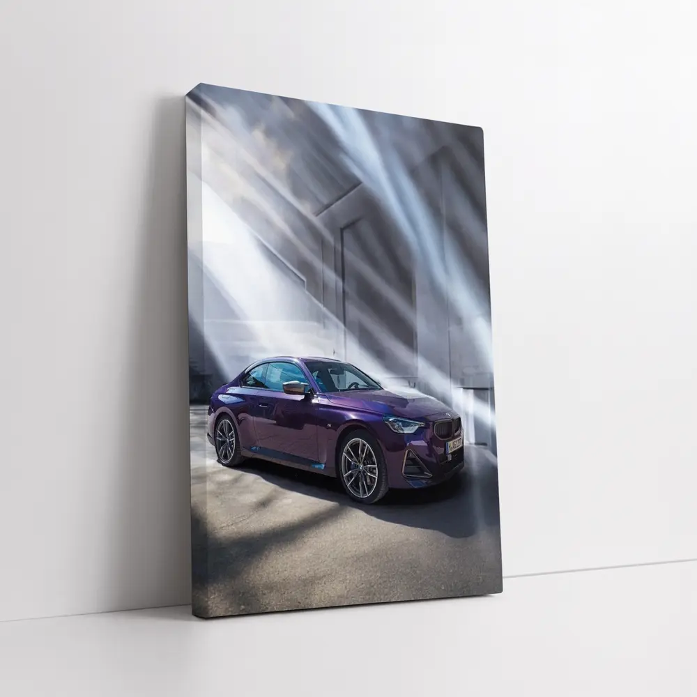 BMW 2 Series Coupe Purple Indoor Light – Wall Art