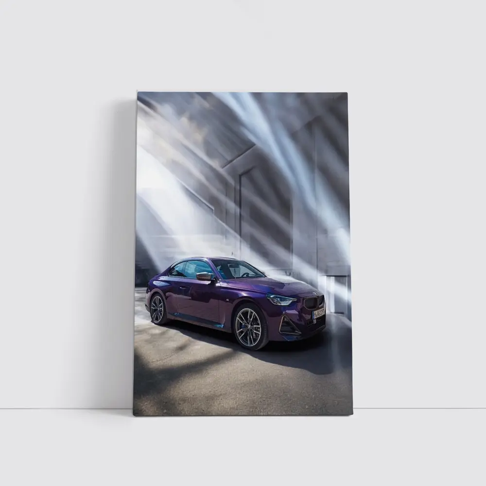 BMW 2 Series Coupe Purple Indoor Light – Wall Art
