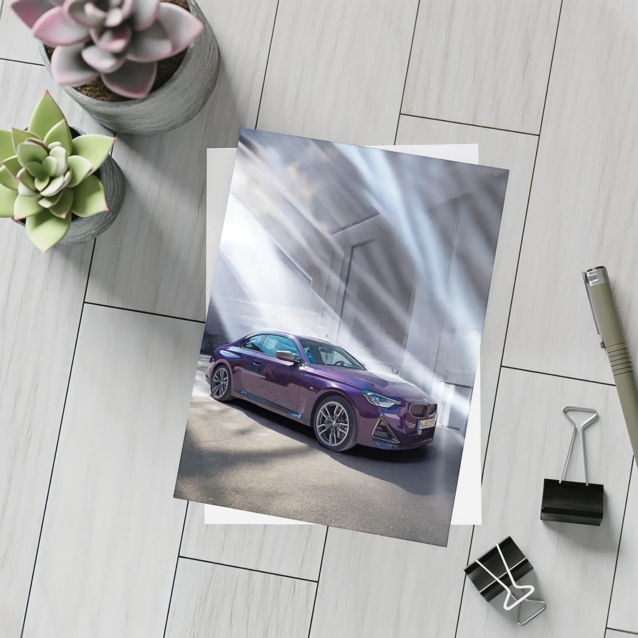 BMW 2 Series Coupe Purple Indoor Light – Postcards