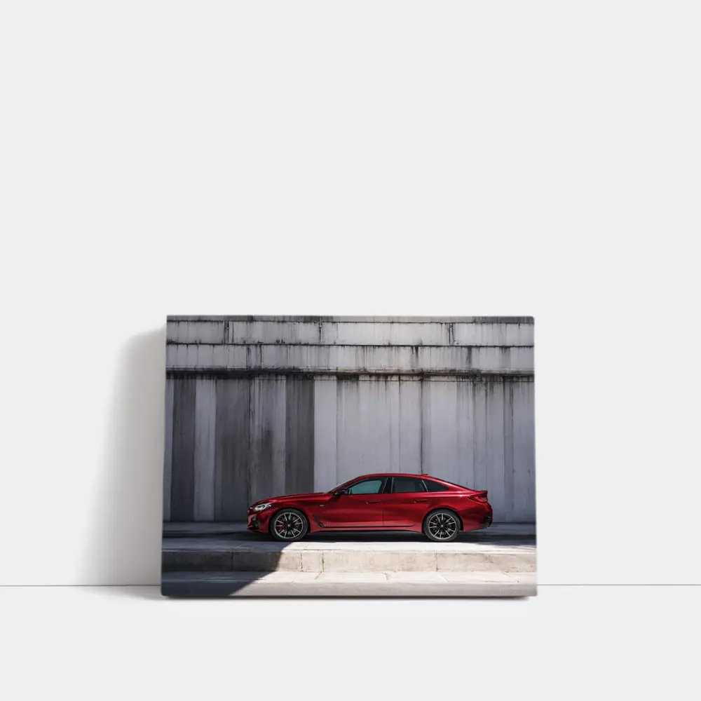 BMW 2 Series Gran Coupe Red Concrete Wall – Wall Art