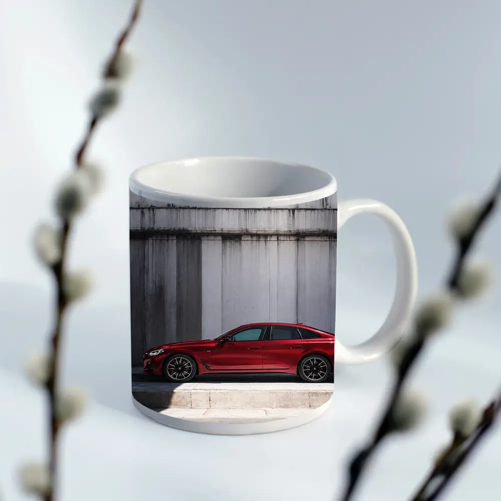 BMW 2 Series Gran Coupe Red Concrete Wall – Mugs