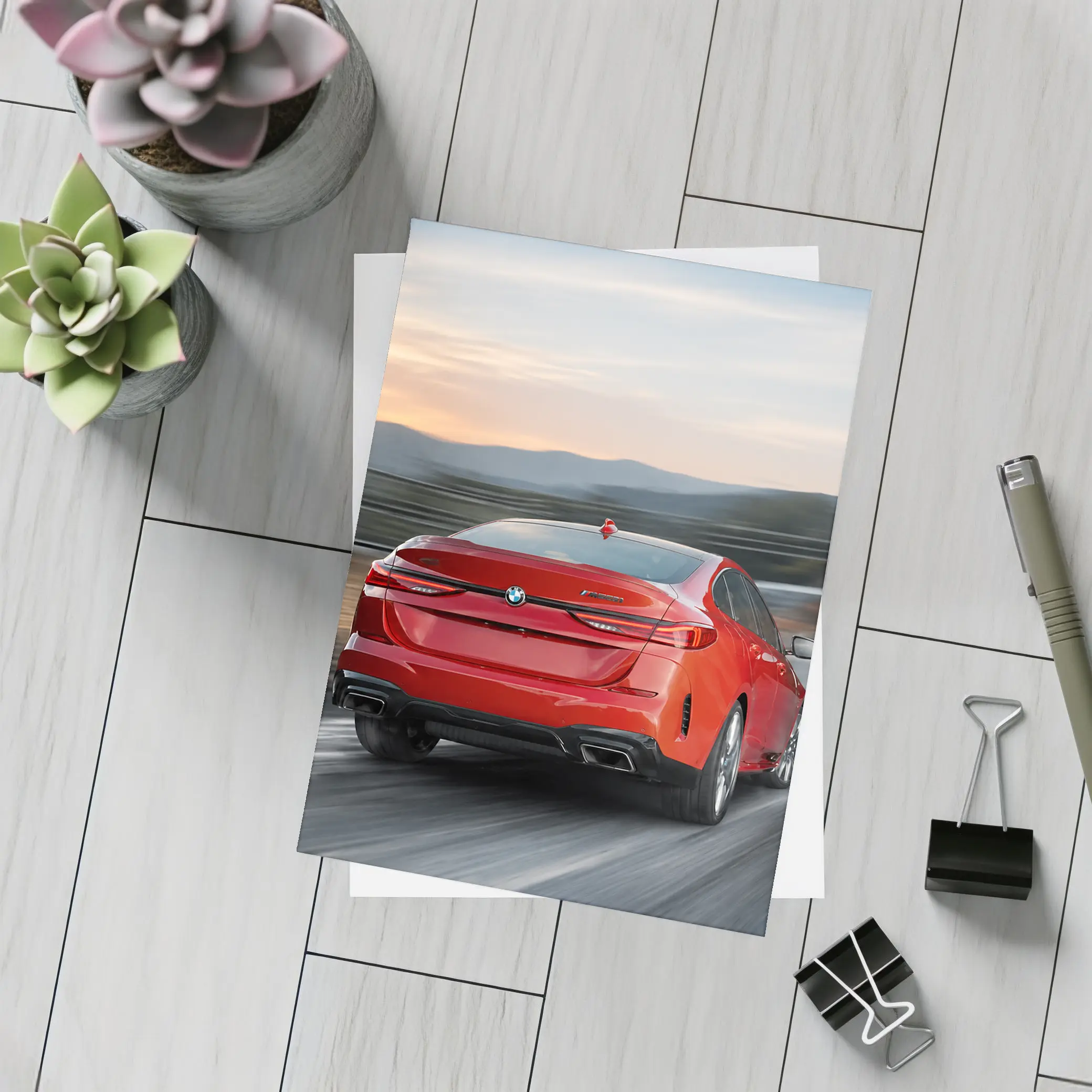 BMW 2 Series Gran Coupe Red Highway Drive – Postcards