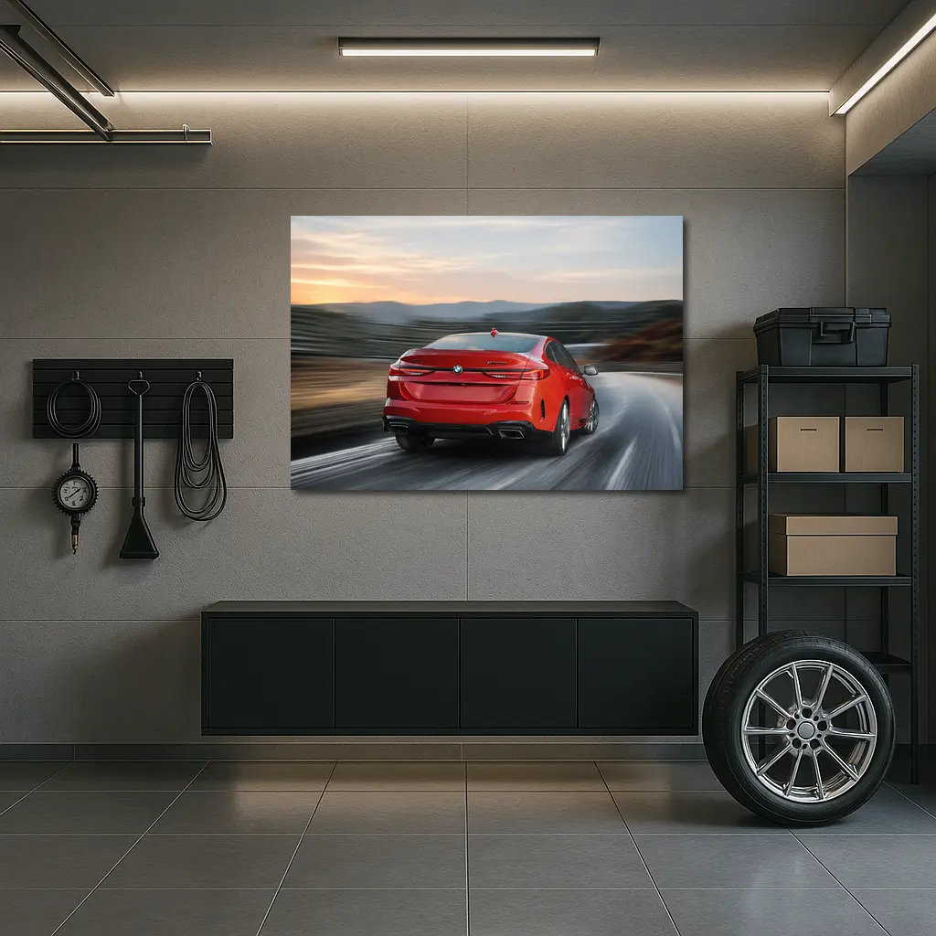 BMW 2 Series Gran Coupe Red Highway Drive – Wall Art