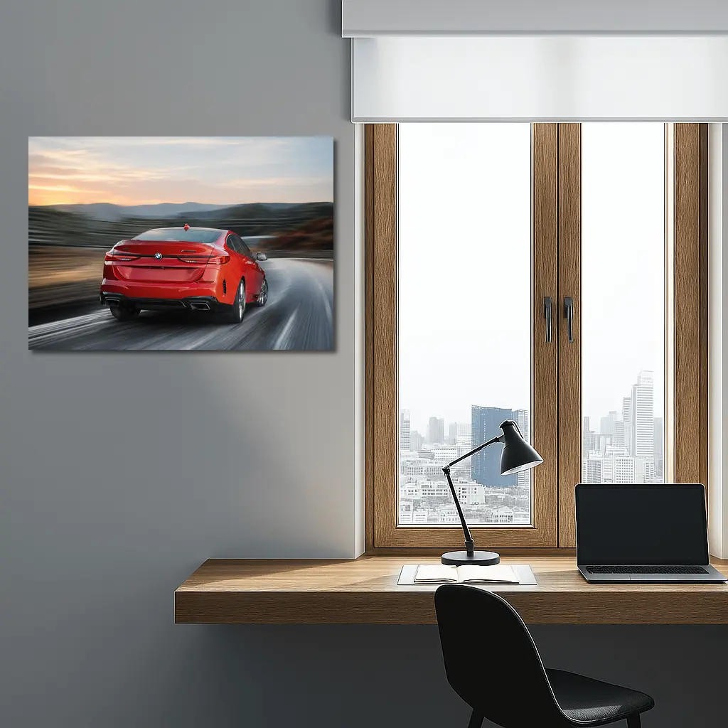 BMW 2 Series Gran Coupe Red Highway Drive – Wall Art