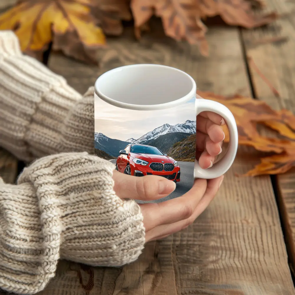 BMW 2 Series Red Alpine Mountain Road – Mugs
