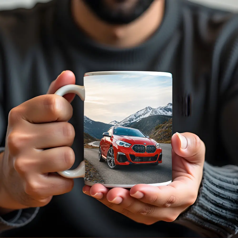 BMW 2 Series Red Alpine Mountain Road – Mugs