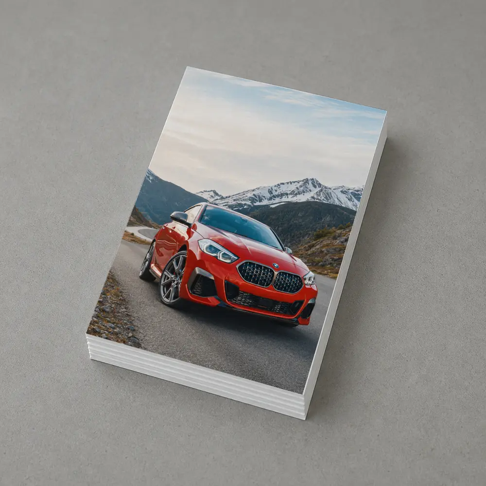 BMW 2 Series Red Alpine Mountain Road – Postcards