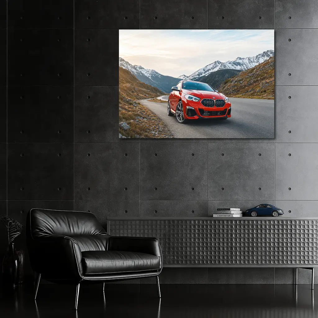 BMW 2 Series Red Alpine Mountain Road – Wall Art