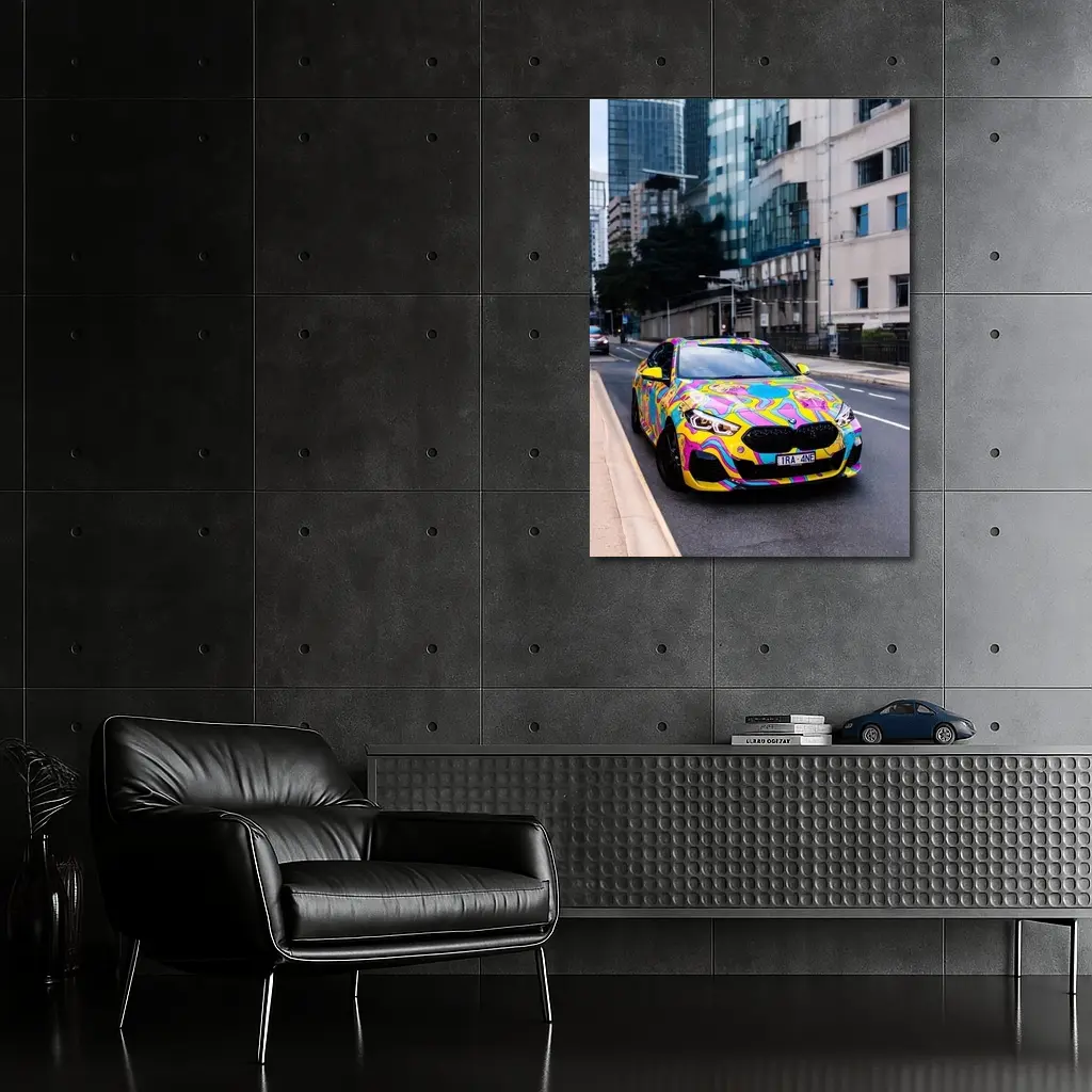 BMW 2 Series Gran Coupe Psychedelic City Street – Wall Art