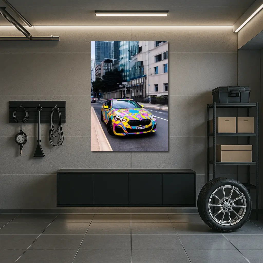 BMW 2 Series Gran Coupe Psychedelic City Street – Wall Art