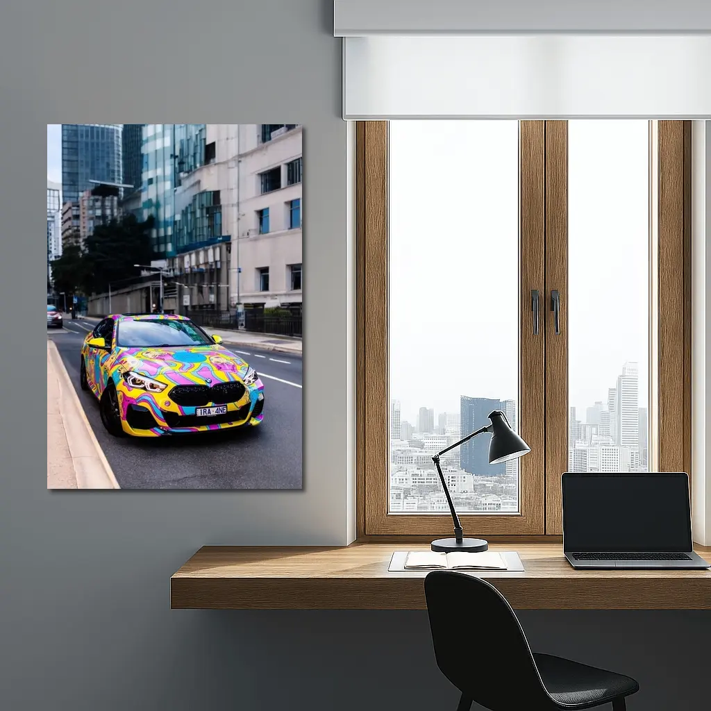 BMW 2 Series Gran Coupe Psychedelic City Street – Wall Art