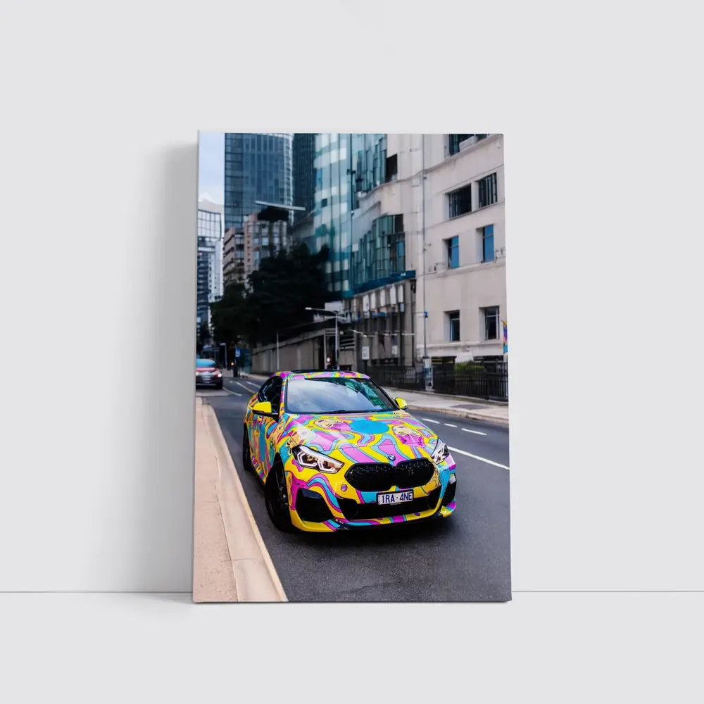 BMW 2 Series Gran Coupe Psychedelic City Street – Wall Art