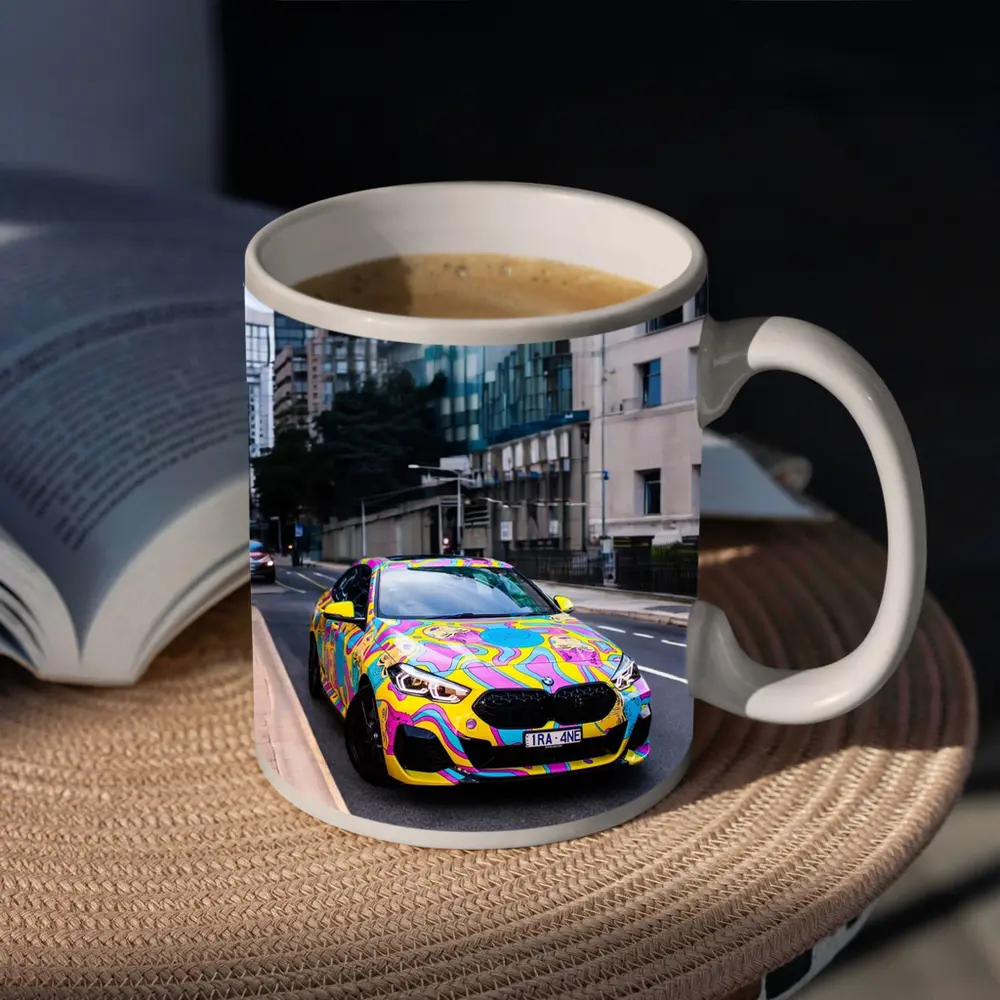 BMW 2 Series Gran Coupe Psychedelic City Street – Mugs