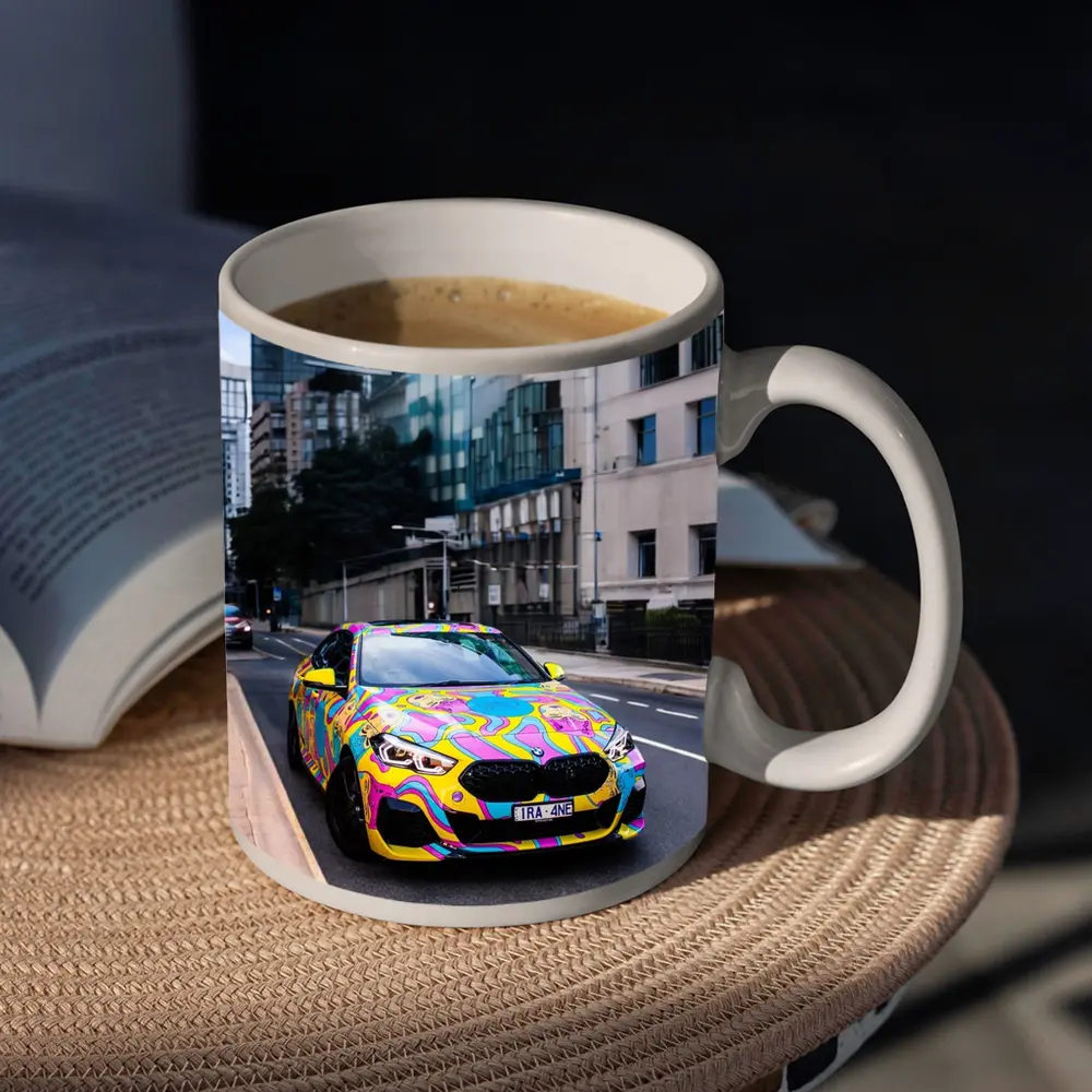 BMW 2 Series Gran Coupe Psychedelic City Street – Mugs