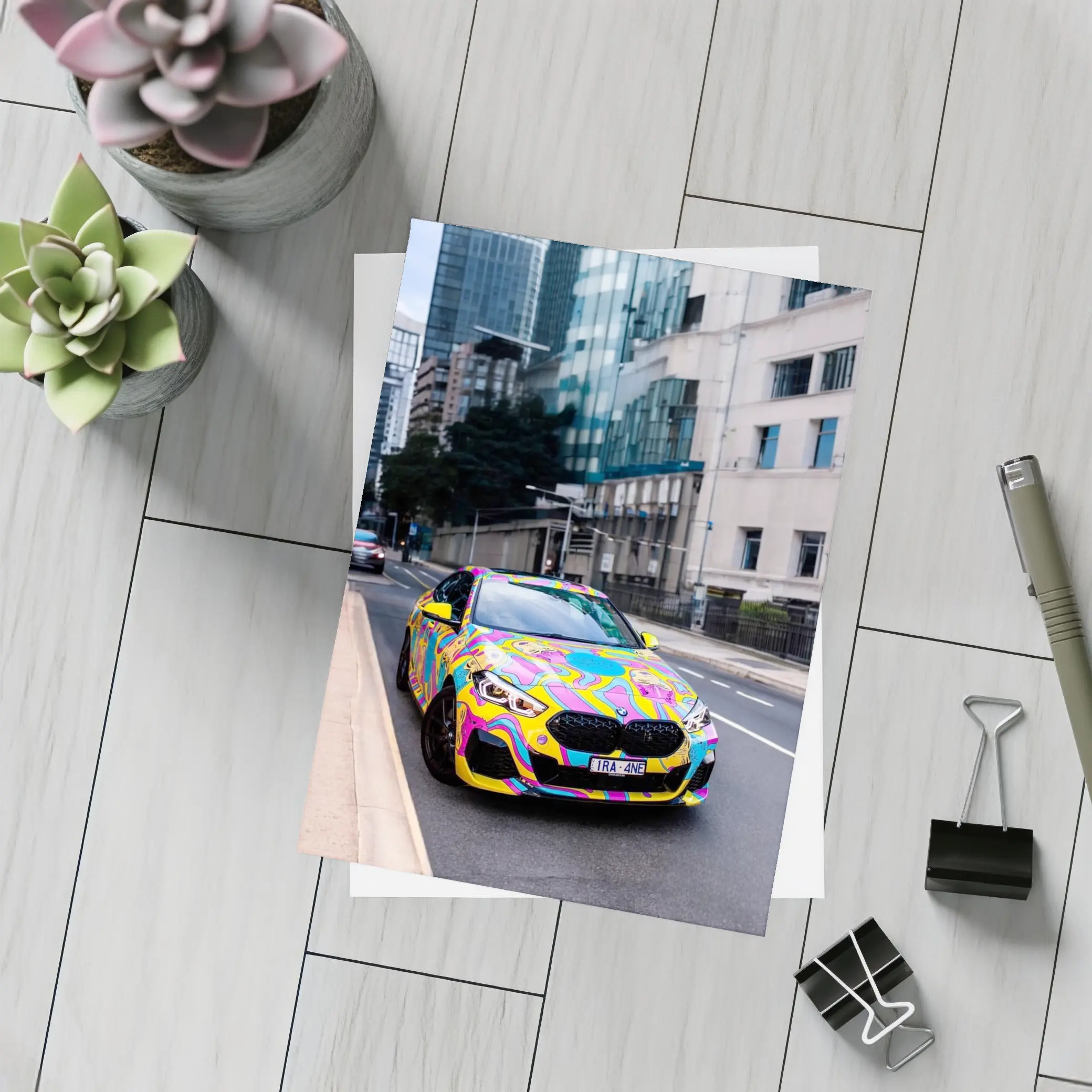 BMW 2 Series Gran Coupe Psychedelic City Street – Postcards