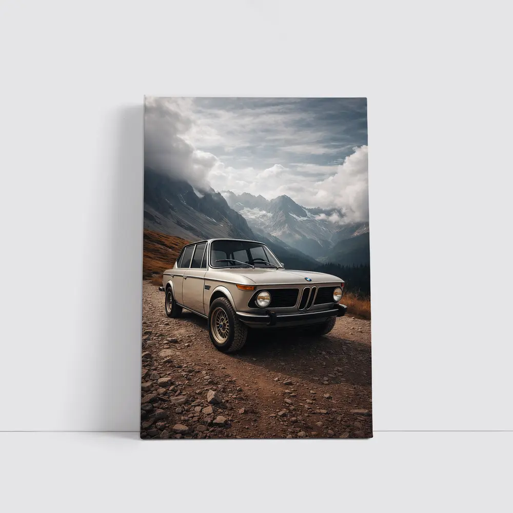 BMW 2002 Classic Car Mountain Road – Wall Art