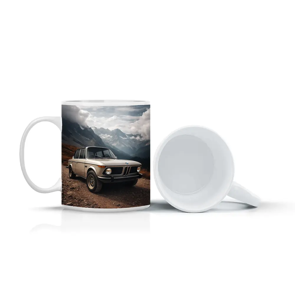 BMW 2002 Classic Car Mountain Road – Mugs