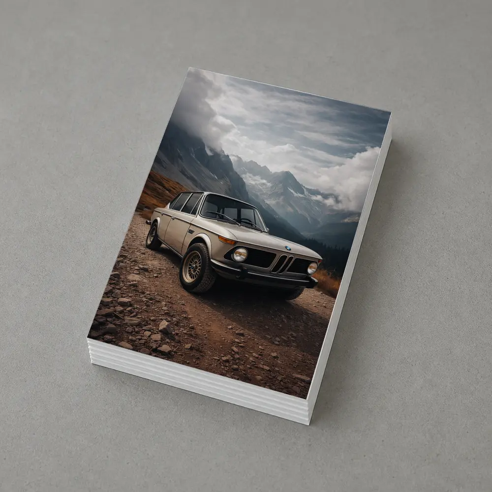 BMW 2002 Classic Car Mountain Road – Postcards