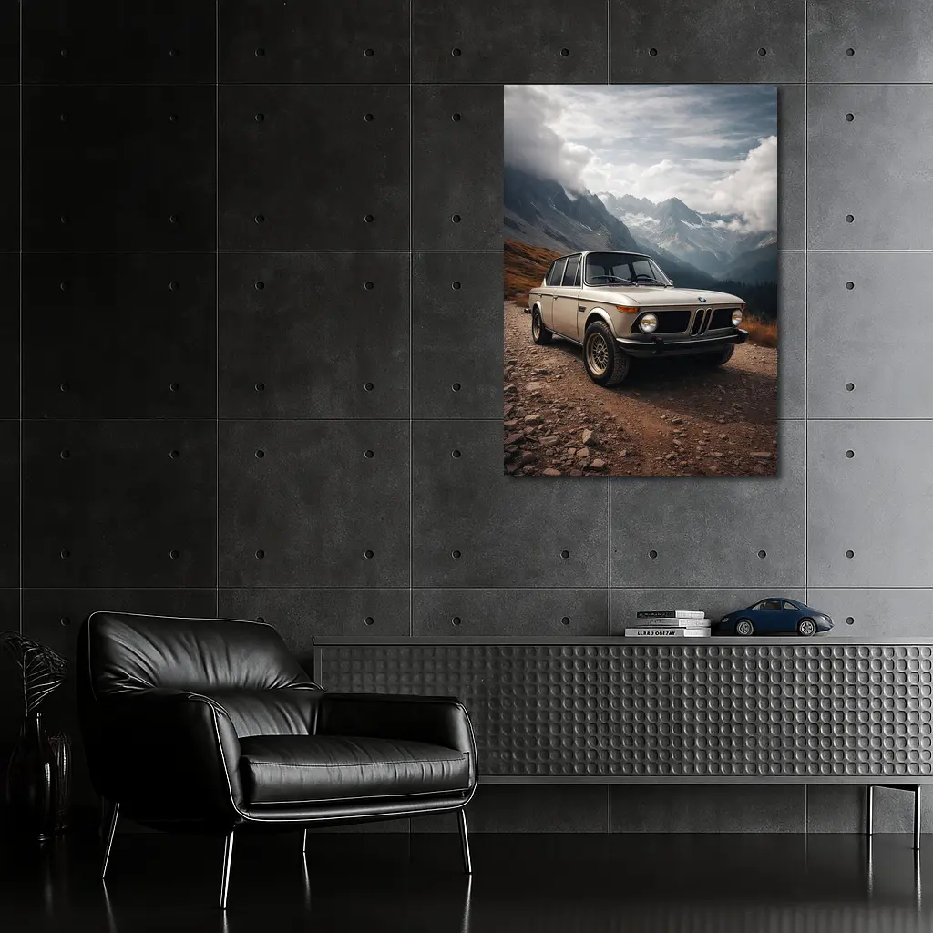 BMW 2002 Classic Car Mountain Road – Wall Art
