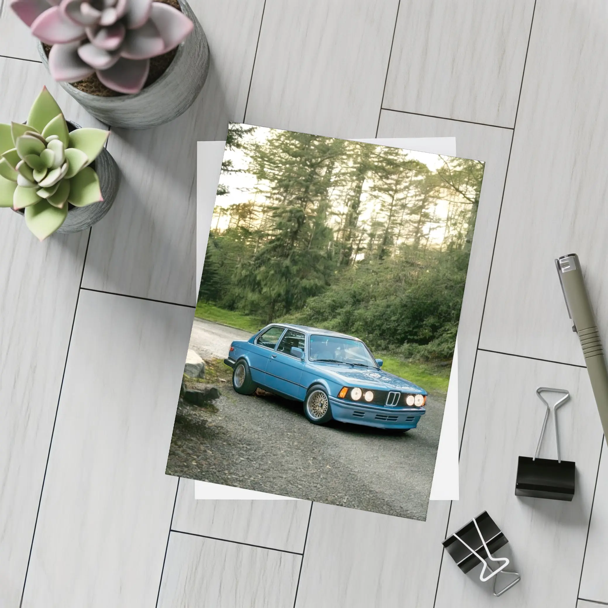 BMW E21 3 Series Blue Forest Road – Postcards