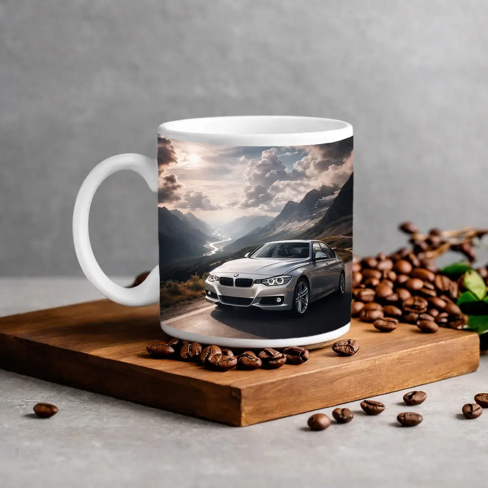 BMW 3 Series Mountain Road Silver – Mugs