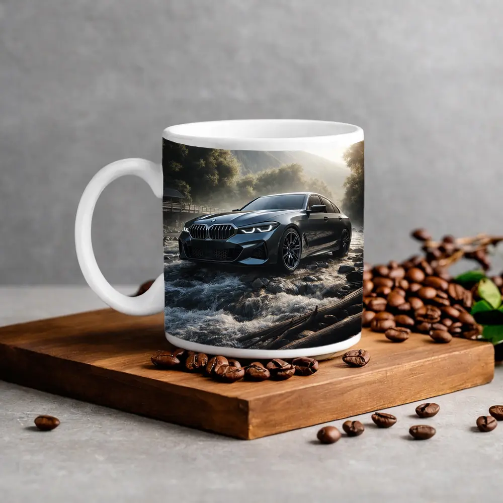 BMW Three Series Dark River Mountain Setting – Mugs