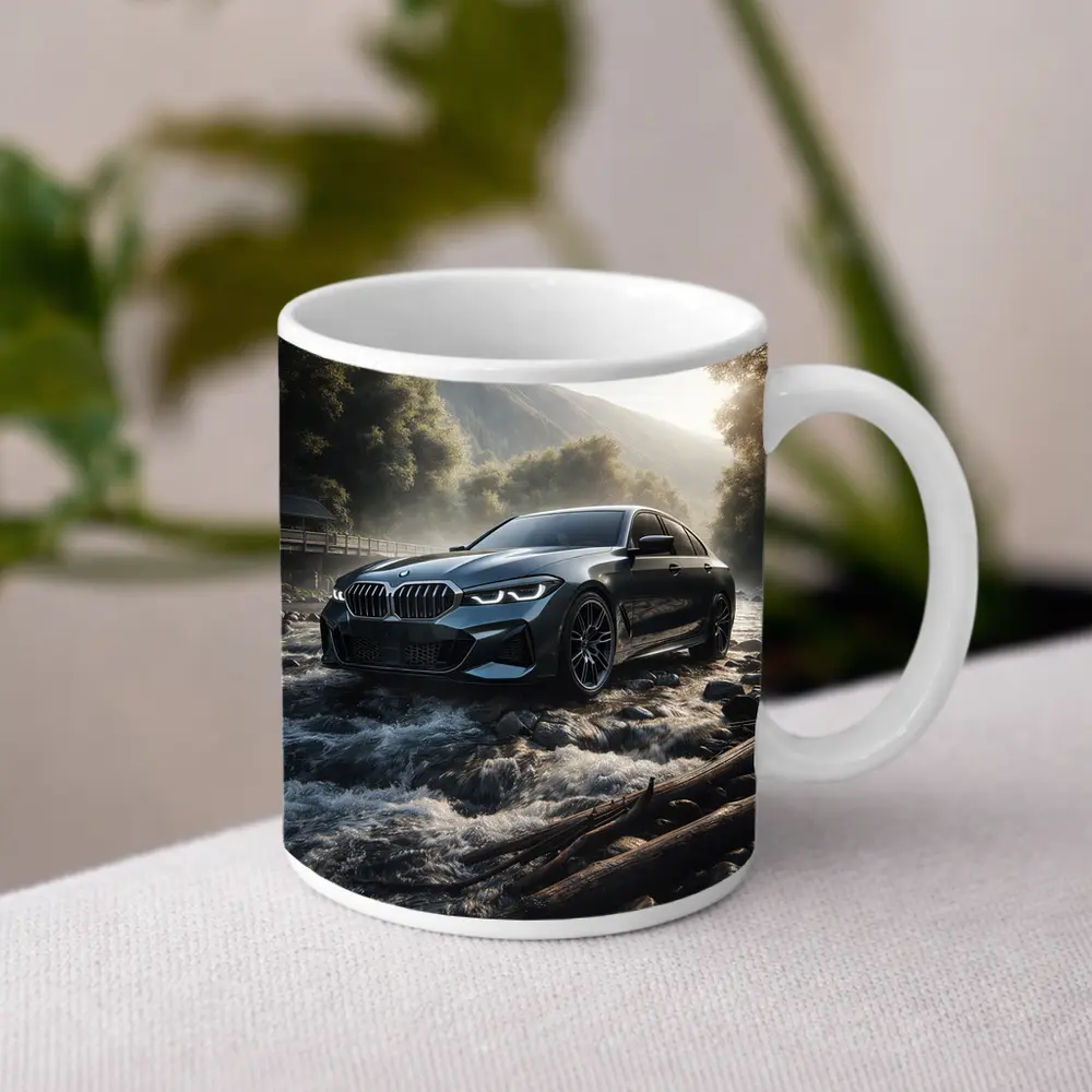 BMW Three Series Dark River Mountain Setting – Mugs