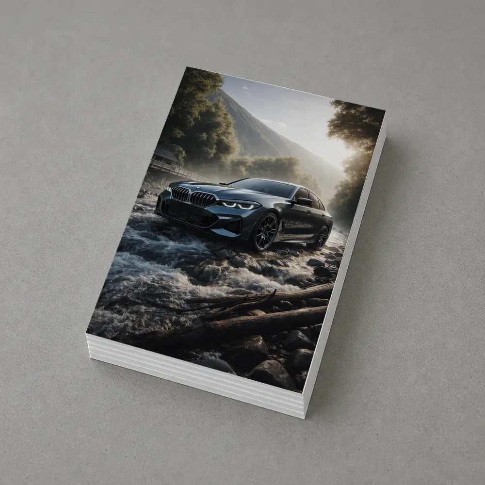 BMW Three Series Dark River Mountain Setting – Postcards