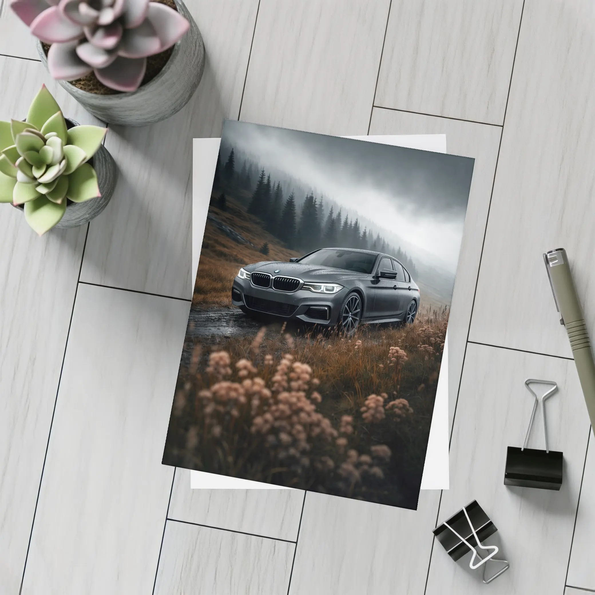BMW 3 Series Dark Moody Mountain Road – Postcards