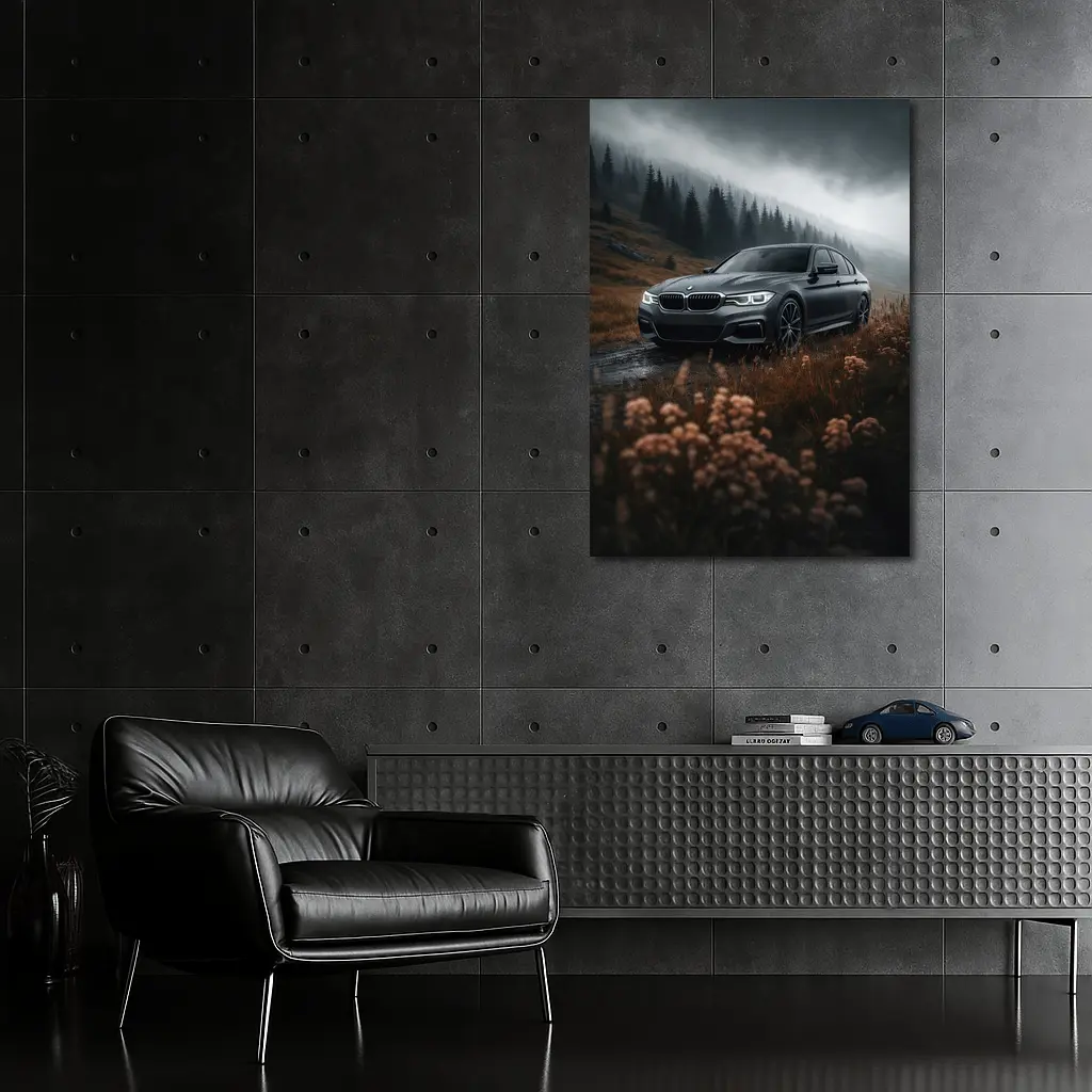BMW 3 Series Dark Moody Mountain Road – Wall Art