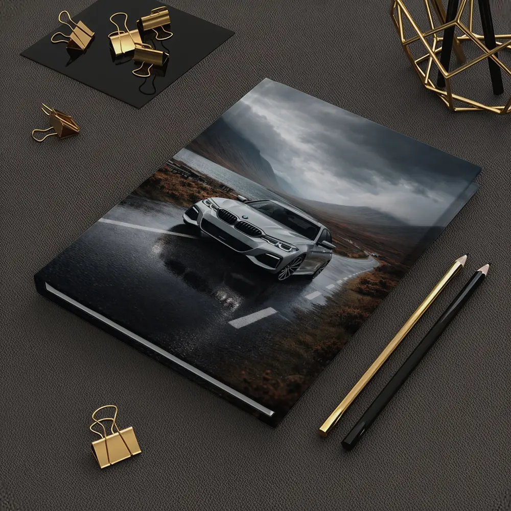 BMW 3 Series on Rainy Mountain Road – Notebooks