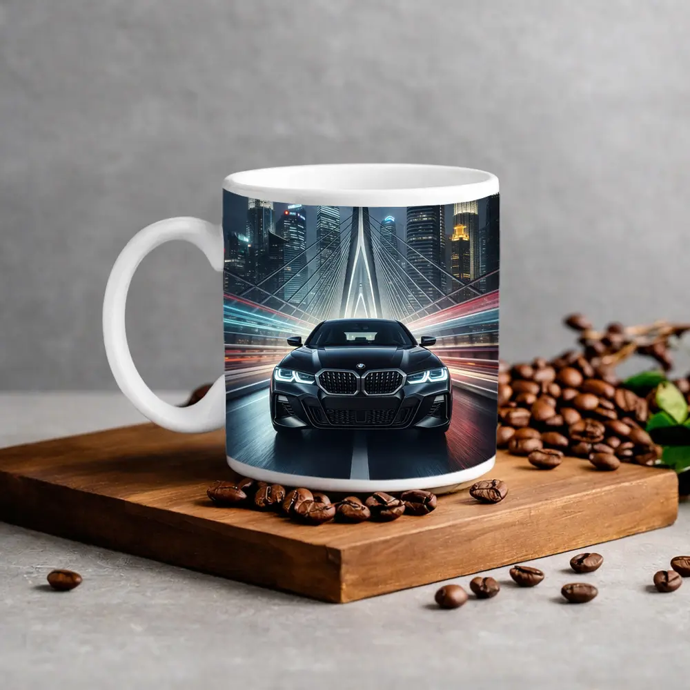 BMW Four Series Night City Bridge Drive – Mugs