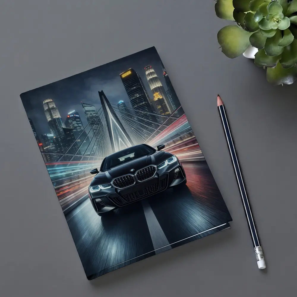 BMW Four Series Night City Bridge Drive – Notebooks