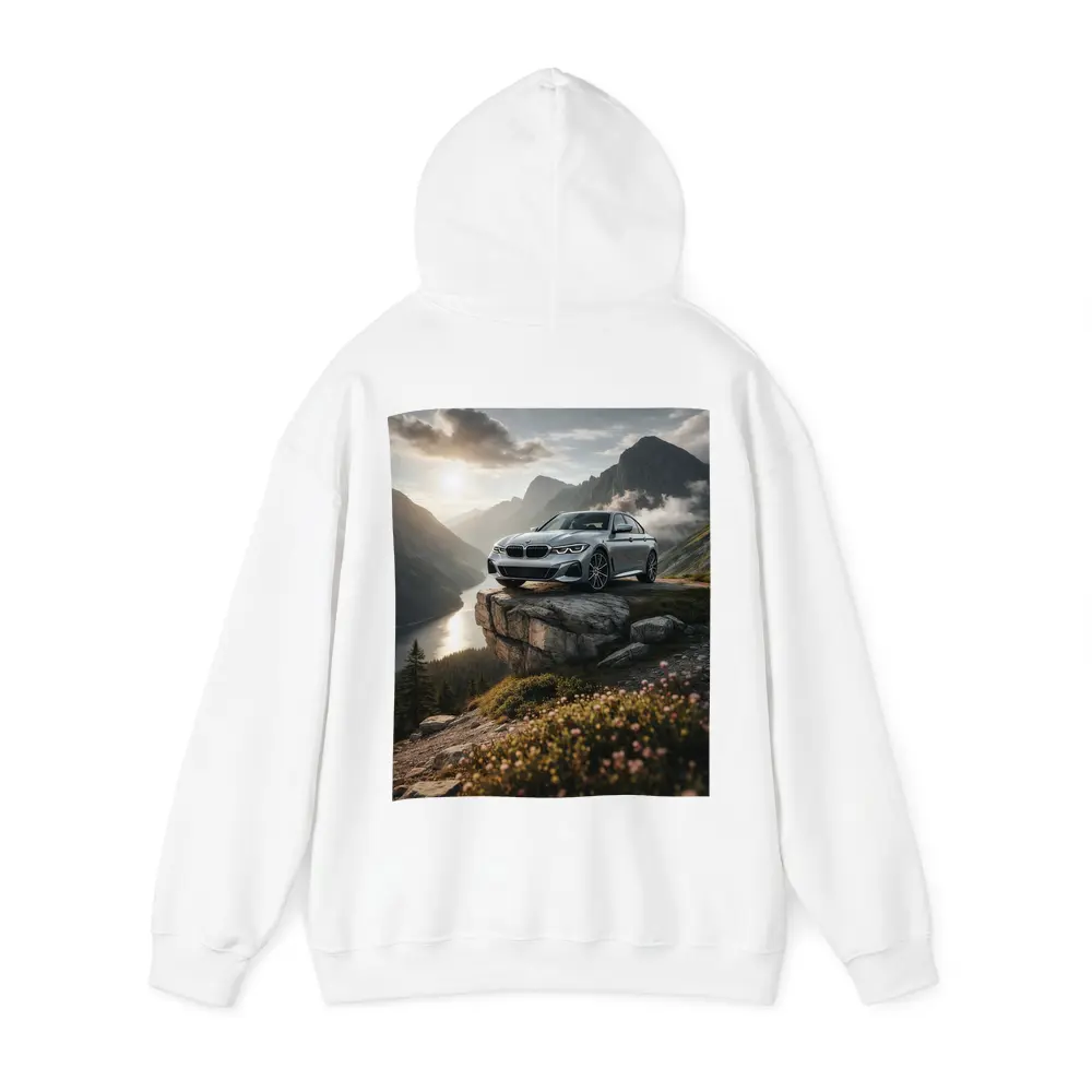 BMW 3 Series Silver Sedan Mountain Overlook – Hoodies