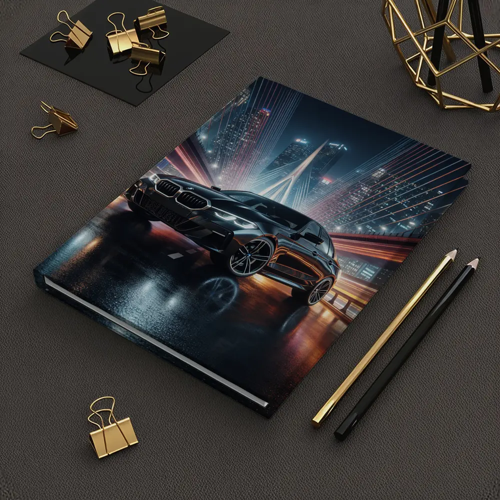 BMW Three Series Black Night City Bridge – Notebooks